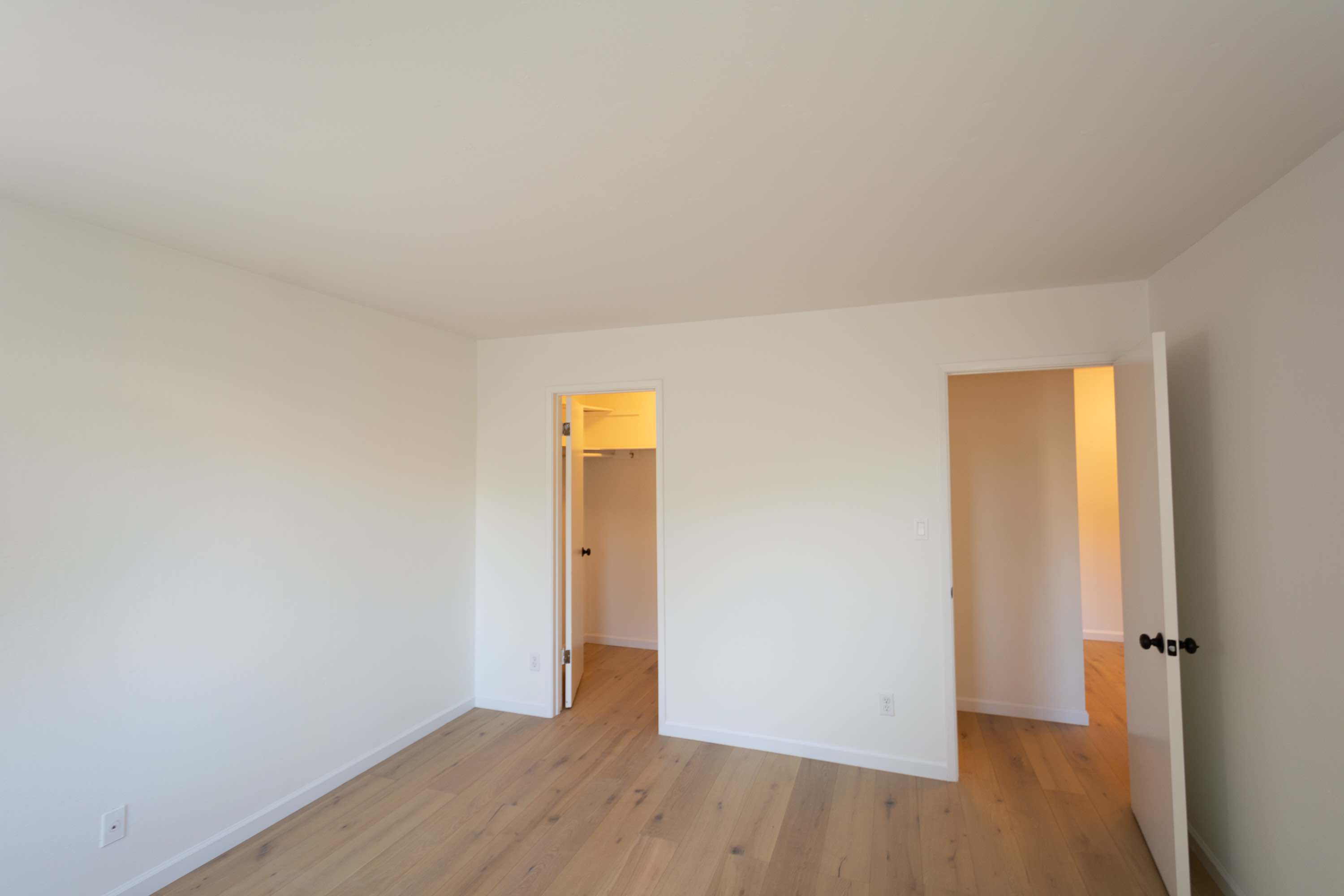 Master bedroom with walk in closet